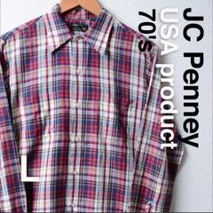 【入手困難】70s JCPenney ネルシャツ ブロックチェック アメカジ M ビンテージ 70's BIG MAC ビッグマック JCPenney ヘビー