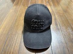 MIU MIU キャップ ブラック 帽子 黒 ミュウミュウ USED加工