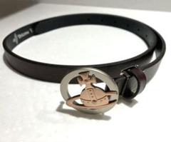ヴィヴィアンウエストウッド　オーブ　ベルト　レディース　ダークブラウン ヴィヴィアンウエストウッド Vivienne Westwood レザー ベルト