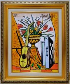 絵画　ビュッフェ絵画プリント ／額パネル付き 楽天市場】絵画 ビュッフェ リアルト橋 シルクスクリーン刷