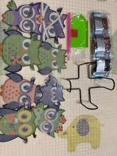 刺繍キット 5dダイヤモンドアート フクロウ コースター ダイヤモンドアート