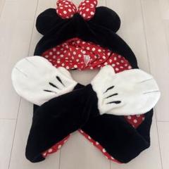 ディズニー⭐︎ファンキャップマフラーミニーマウス美品 ミニーマウス ファンキャップ ファンマフラー マフラーキャップ