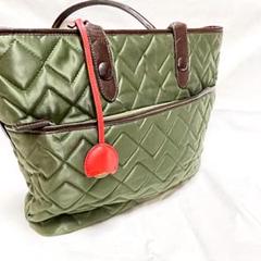 PELLE BORSA ペレボルサ キルティング ハンドバッグ グリーン