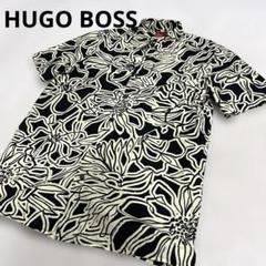✨美品HUGO BOSS ヒューゴ ボス ストレートフィット 半袖 シャツ 総柄