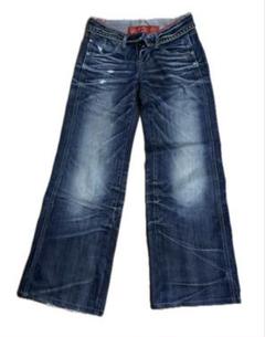 新品 RED PEPPER 【W28】フラッシャー付 ブーツカットデニム y2k RED PEPPER ブーツカットデニムライトブルー Y2K アーカイブ