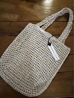 【美品】KARAKORAM ACCESSORIES　クロシェバッグ　white 美品】KARAKORAM ACCESSORIES クロシェバッグ white