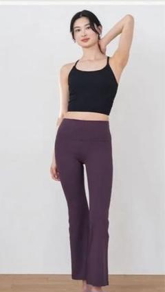 【新品未使用/紙タグ無し】【SUKALA】ベーシックフレアパンツ　レギンス Ｌ Sukala ベーシックフレアレギンス Sサイズ プラム 新品未使用
