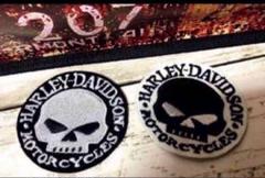 【新品❣️】Harley-Davidson スカル パッチ 2個セット　ワッペン