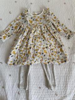 プチバトー　ワンピース&スパッツ　18mois/81cm 長袖　ベビー
