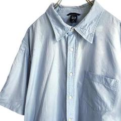 無地　GAP ギャップ　半袖シャツ　水色　XL