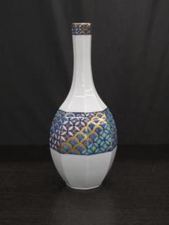 【未使用品】有田焼 雅秀窯 金彩 花瓶 一輪挿し 共箱無し