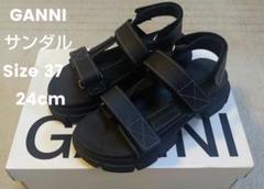 GANNI ガニー　ラバーサンダル　ブラック サイズ37　24cm