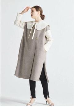 yori ジレ　チェック　ブラウン yori ウールチェックジレの通販 by みみ's shop｜ラクマ
