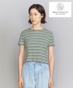 【BY】コットン マルチボーダー コンパクト Tシャツのサムネイル