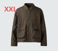 未使用 UNIQLO C コットンショートブルゾン ダークブラウン L 今週金曜発売のUNIQLO:C ジェネリックYOKEと言われてるコットン