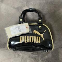 PUMA エナメル　ミニボストン　バック　y2k 平成　ゴールド　ブラック