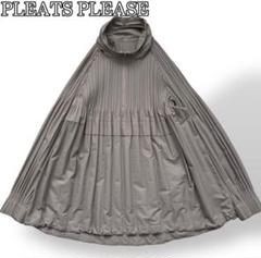 PLEATS PLEASE グレー ロングコート　未使用　タグ付き PLEATS PLEASE グレー ロングコート未使用タグ付き