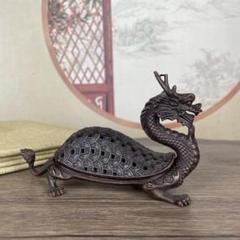 銅細工 竜亀 香炉 香道具 装飾品 工芸品 美術品 置物 - メルカリ