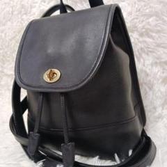 希少！コーチ　オールドショルダーバッグ　黒　ブラック　巾着　バケツ　4151 COACH - レア✨オールドコーチ 巾着バッグ ミニ ショルダー