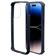 iPhone14 Pro ケース カバー ハイブリッド 超軽量 ネイビーブルー