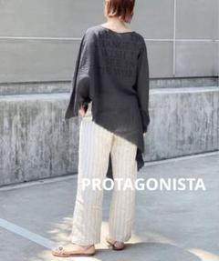 試着のみ☆ PROTAGONISTA プロタゴニスタ リネン ポンチョ