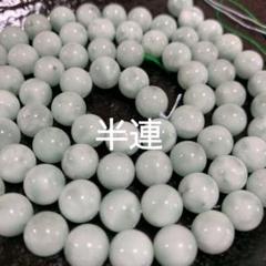 超大粒ホワイトラリマーグリーンエンジェライトブレスレット（天然石ハンドメイド） ◇天使の石◇グリーンエンジェライト10㎜ シラー効果 グリーン