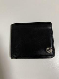 Gucci 黒 レザー 二つ折り財布