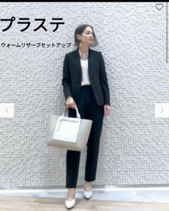 【美品✨】プラステ　ブラッシュドバック　ジャケット　パンツ　セットアップ プラステ PLST ブラッシュドバックスティックパンツ ネイビー L