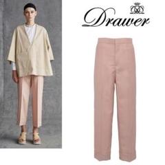 ドゥロワー Drawer パンツ ピンク サーモンピンク センター