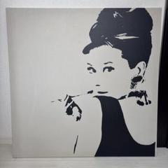 ※にーこさん専用※新品☆オードリーヘップバーンアートパネル　IKEA廃盤品 IKEA オードリーヘップバーン インテリアパネル 壁掛け 廃盤