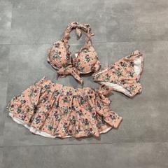 【未使用】水着　ビキニ　リズリサ風　レベッカテイラー REBECCA TAYLOR 花柄ビキニ2点付き水着3点セット 9M レディース
