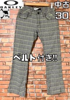 【24時間以内/送料無料】オークリー スカル ゴルフパンツ 30インチ ベルト付