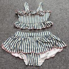 GU セパレート水着　130サイズ　女の子　ストライプ柄