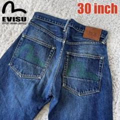 希少✨EVISU デニム カモメ No.2 色違い W33 ボタンフライ 虎耳 EVISU - サイズ30 超希少 金大黒 虎耳 金カモメ エヴィス エビス