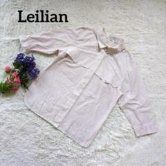 Leilianリリアン【マリン風】【細ストライプ】【コットン】シャツS