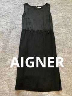 AIGNER/アイグナー ゆったりめ花柄シルクワンピ /フラワープリントドレス