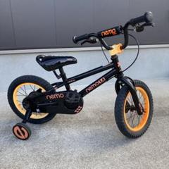 nemo 12 幼児用自転車 黒/オレンジ HITS Nemo ヒッツ ネモ 子供用 自転車 12インチ 補助輪付き 幼児