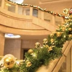 ⭐️匿名配送❣️クリスマス 飾り ガーランド クリスマスリース モール ゴールド