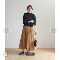 アーバンリサーチdoors美品1回着用ランダムタックタフタスカート　アイボリー ランダムタックタフタスカート - スカート