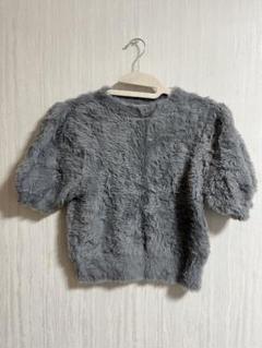 INGNI グレー ふわふわ半袖ニットのサムネイル