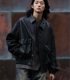 WYM aw23 レザージャケット 黒