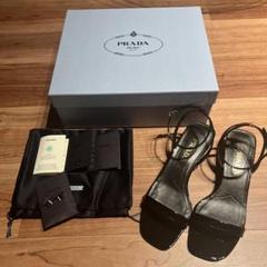PRADA ブラックサンダル 37.5