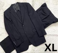 極美品 ユキトリイ スーツ セットアップ パンツ 洗える 伸縮性 ネイビー XL 極美品 ユキトリイ スーツ セットアップ パンツ 洗える 伸縮性