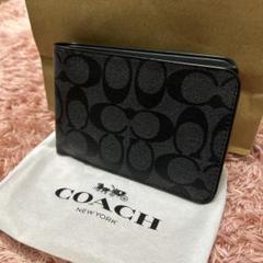 正規品　COACH 二つ折財布　BLACK 未使用