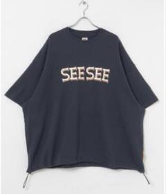 SEESEE SUPER BIG THERMAL SS TEE ネイビー M