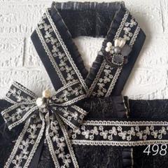 刺繍レース重ね衿　フリルレース半衿　刺繍半衿　正絹帯締め　お飾りなど10点セット 楽天市場】[再入荷！] レース刺繍半衿 サークルレース大 (白地