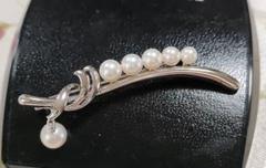 ミキモト(Mikimoto) パール ブローチ シルバー 真珠 ブローチ