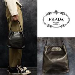良品 PRADA/レザー ハンドバッグ トートバッグ 古着