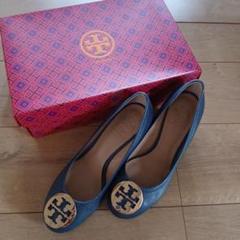 美品!!　Tory Burch ネイビー フラットシューズ