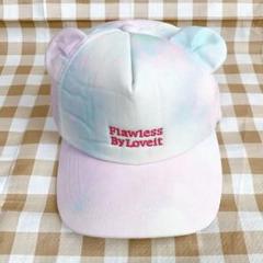 新品 by LOVEiT タイダイプリントクマ耳キャップ M(54-56)ピンク
